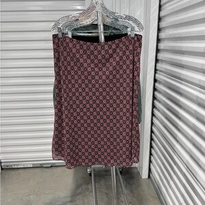 New York & Company | Pink Patterned Midi Skirt | size: XL